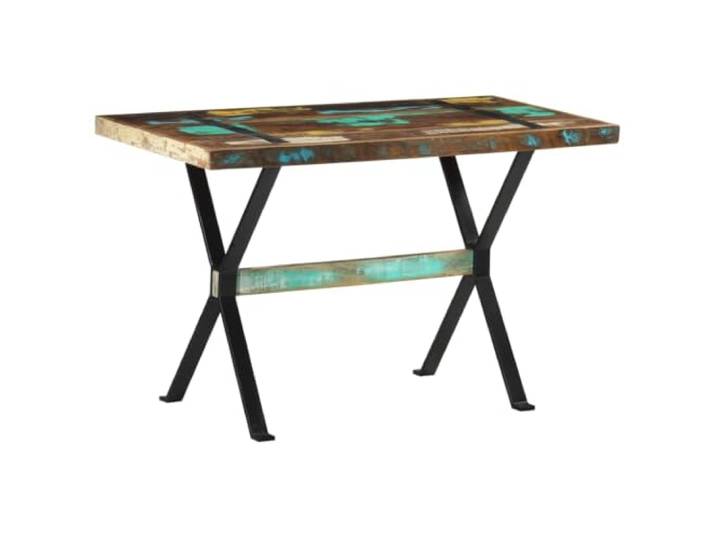 LKJephalotrope Esstisch Altholz Massiv 120x60x76 cm Küchentisch Industrie Rustikaler Holz-Esstisch im Industrie-Design für Esszimmer und Küche mit robustem Stahlgestell in Schwarz.