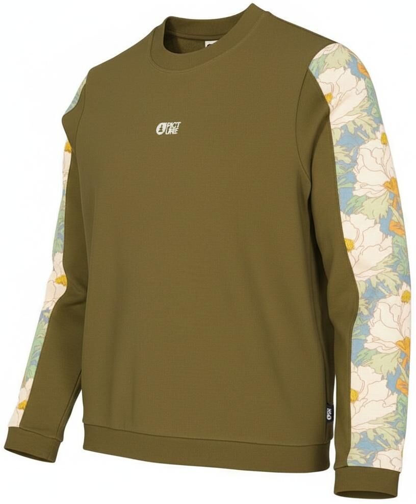 Picture  - Blayr Printed Crew Tobacco Timeless Flower - L - Sweat