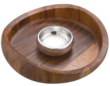 "Nambe Butterfly Chip and Dip - 16.25"" x 16.5"" x 5"""