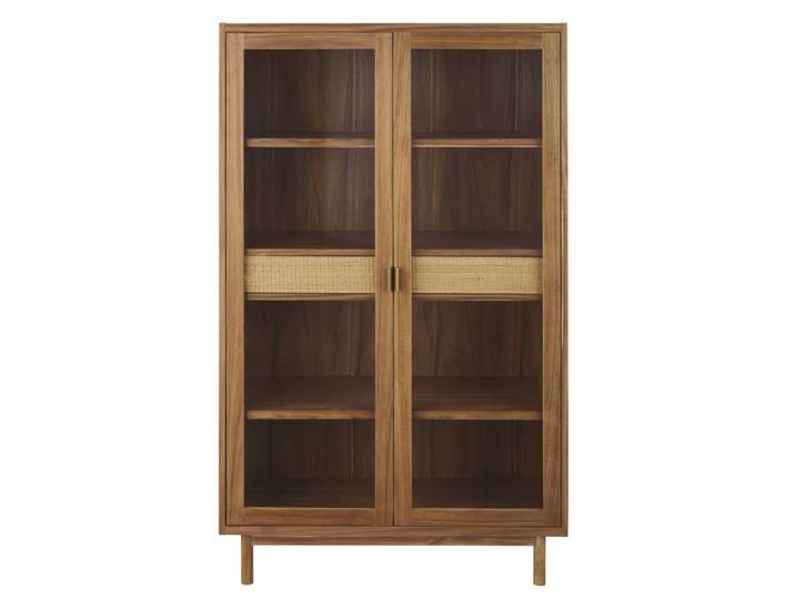 Vitrine mit 2 Türen und 2 Schubladen aus Pflanzenfaser