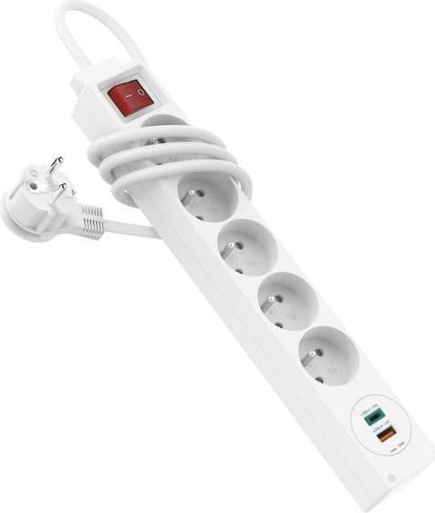 Hama Premium verlengsnoer met 2x USB C/A, 1,5 meter
