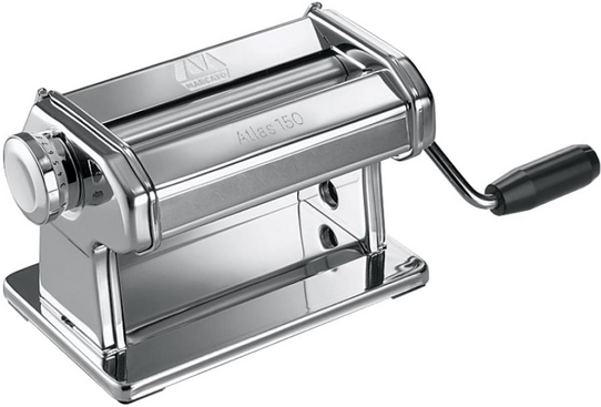 Marcato Atlas 150 Roller - Manuelle Nudelmaschine aus verchromtem Stahl