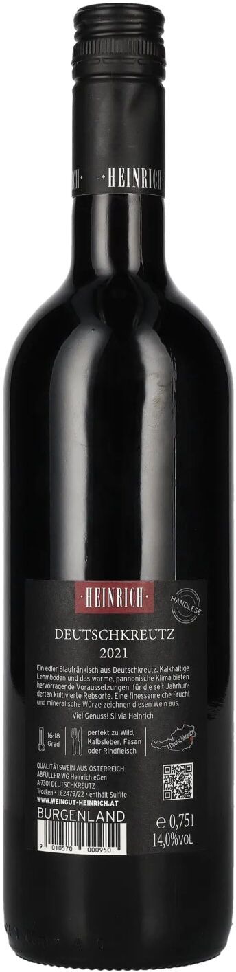 Weingut Silvia Heinrich Heinrich Blaufränkisch Deutschkreutz DAC 2021 14% Vol. 0,75l