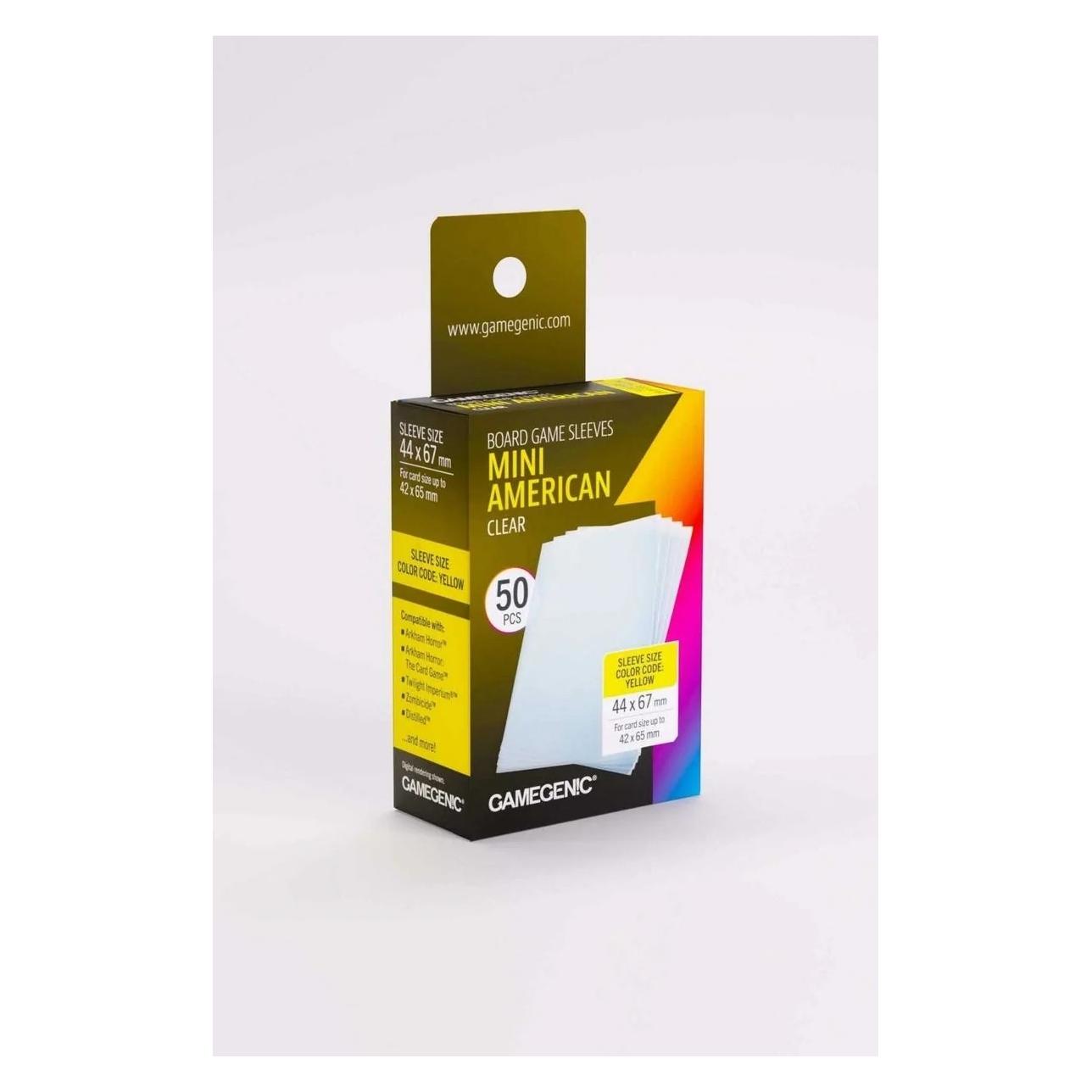 Gamegenic : Board Game Sleeves - Mini American (44x67 mm) - Clear - 50 sztuk (4251715419786-4251715419786)