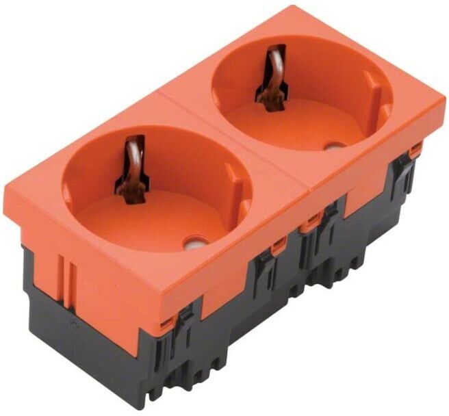 Tehalit Prise Schuko Mosaik 2x 45x90 ESR233 or (ESR2332004)