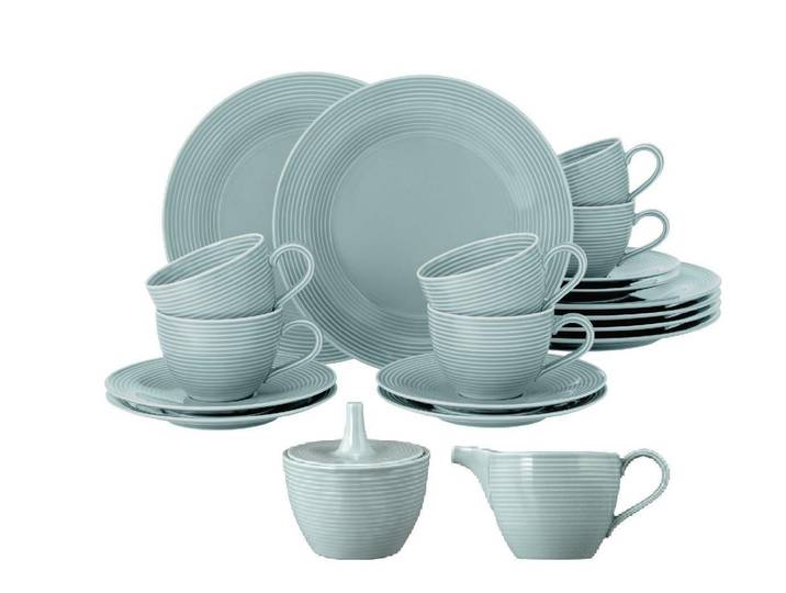 Seltmann Weiden Kaffeeservice Seltmann Weiden Beat Arktisblau Kaffeeservice 20-tlg., 6 Personen, Porzellan