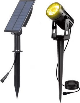 Inspire Curations Aluminum Solar Spotlight Outdoor IP65 Waterproof Solar Landscape Garden Tree Light warm White 1
