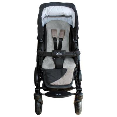 Babylammfell HEITMANN FELLE "Lammfell-Einlage", Baby, Gr. B/L: 35cm x 77cm, grau, Lammfell, unifarben, Wohndecken, echtes Lammfell, geschoren, mit 5 Gurtschlitzen, vielseitig einsetzbar