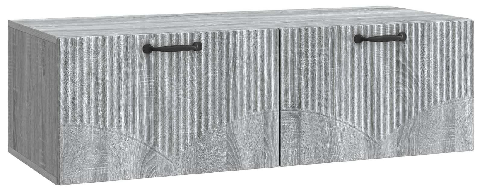 Moderne wandgemonteerde houten TV-kast met 2 deuren