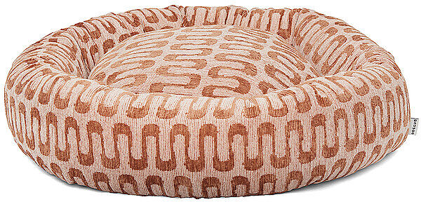DOGGUO Hundebett ROUND RETRO-WAVE braun   M M