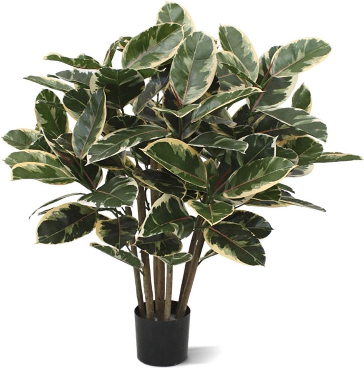 Elastica Robusta kunstplant, 100 cm, Groen