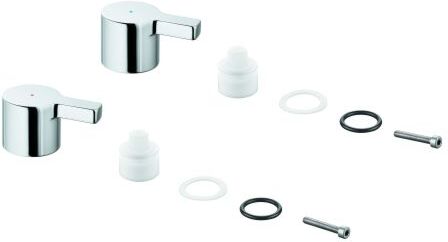 Grohe Griffpaar Lineare 48316 48316000 Markierung blau/rot chrom