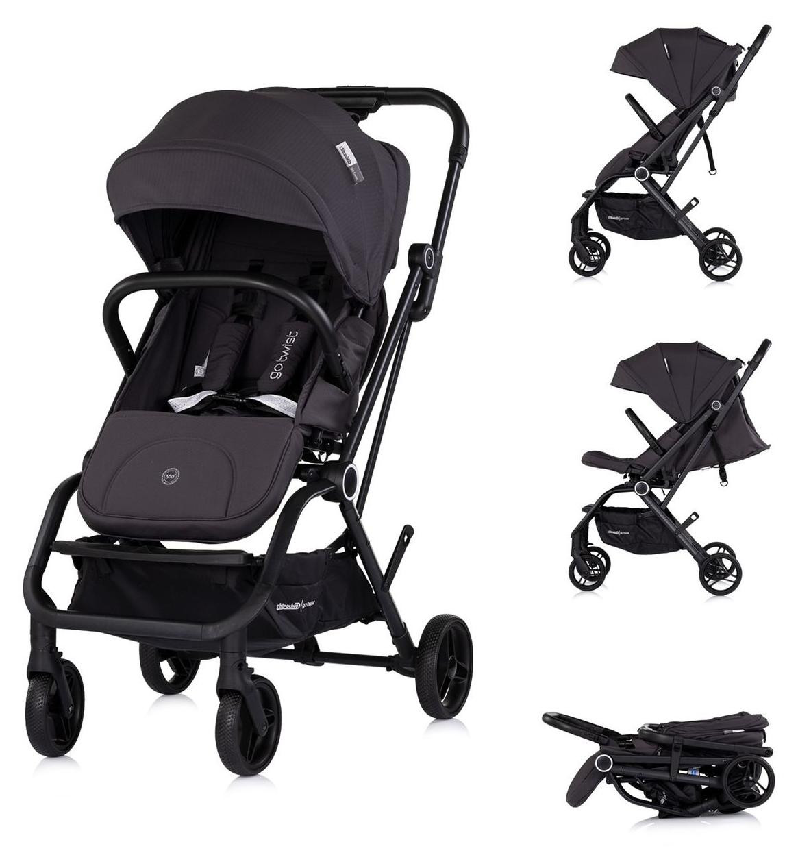 Chipolino Kinderwagen Go Twist, Zwart