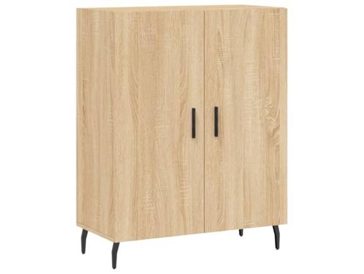 GHVBNMF Sideboard Sonoma-Eiche 69,5x34x90 cm Holzwerkstoff Anrichte Kompakter Beistellschrank für Wohnzimmer & Flur mit robusten Metallfüßen und Kippschutz für sicheres Verstauen.