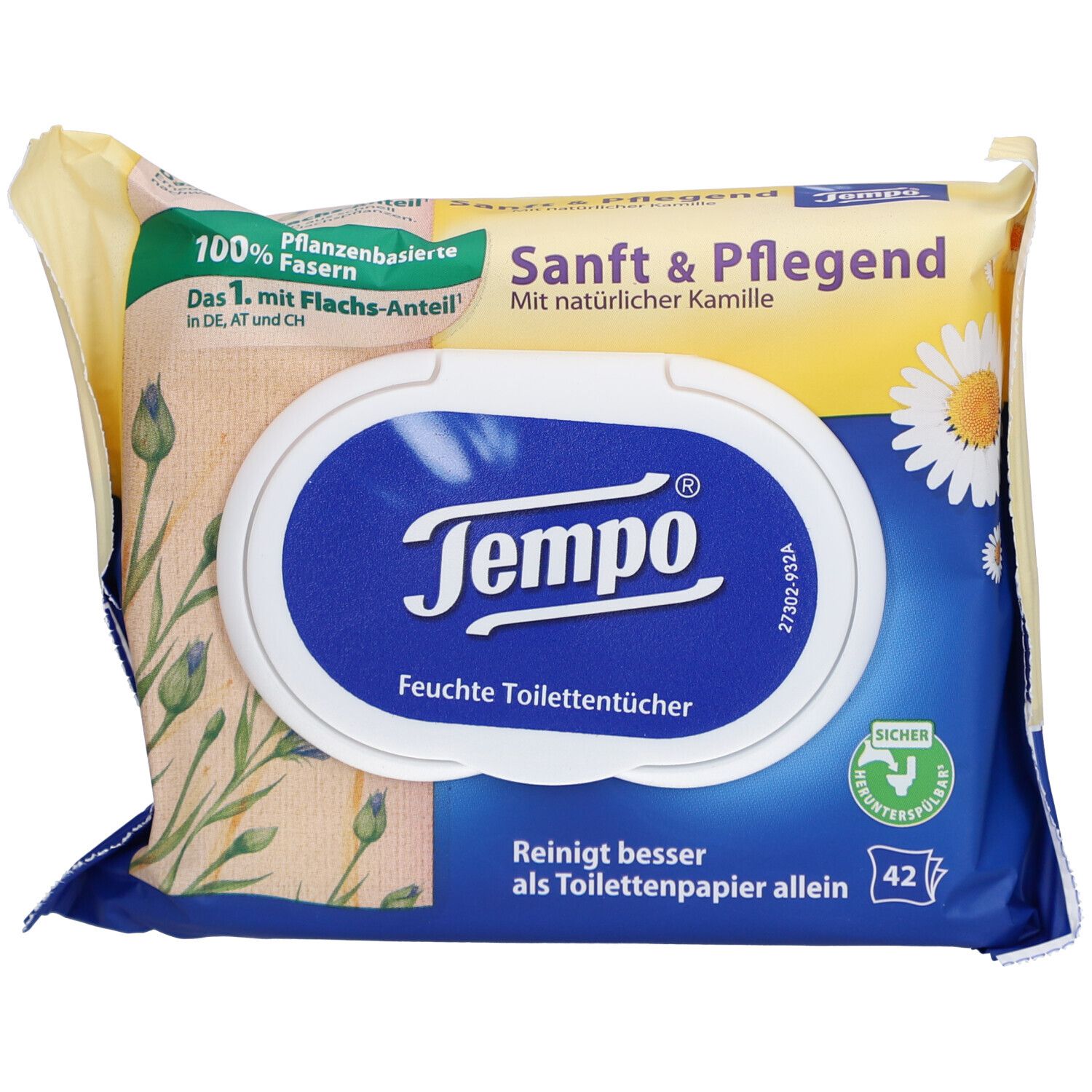 Tempo Toilettenpapier feucht Sanft&Pflegend 42 Stk St