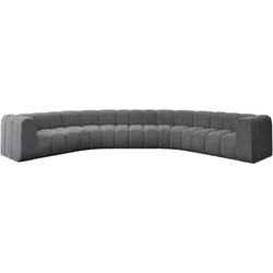 WOHNLANDSCHAFT modulares Sofa Lazro-U1 - 373x373x70 cm Dunkelgrau