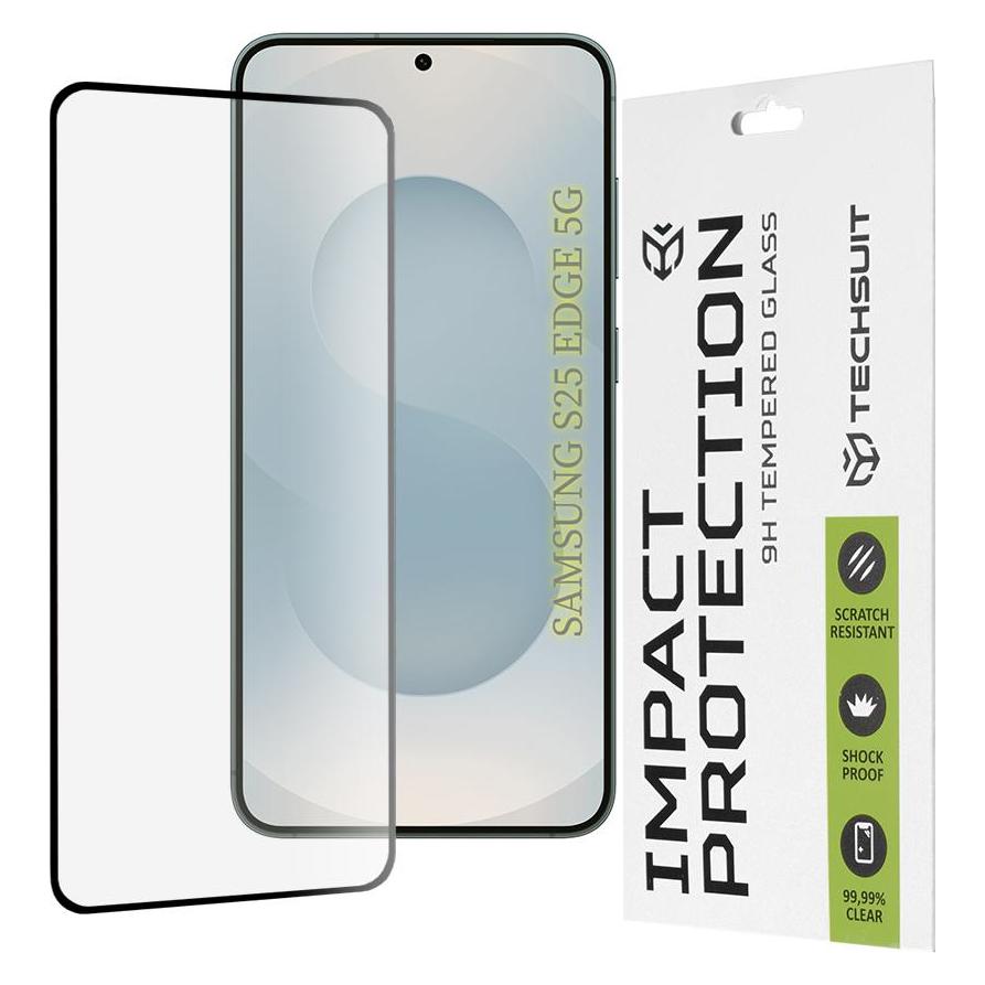 Techsuit - 111D Full Cover / Full Glue Glass - Samsung Galaxy S25 Edge - Black (Samsung Galaxy S25 Edge) (56365523)