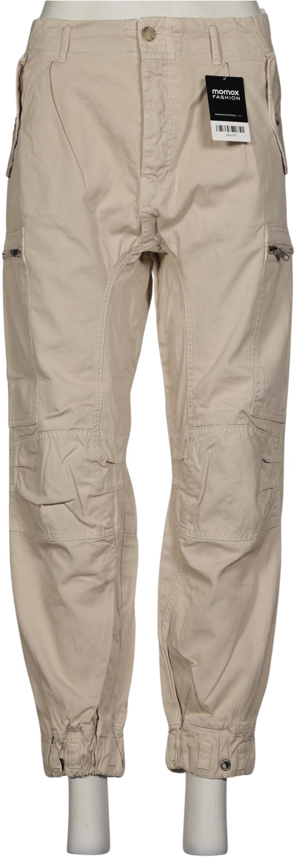 Closed Damen Stoffhose, Beige, Gr. EU 40 (IT 46), Baumwolle - Second Hand