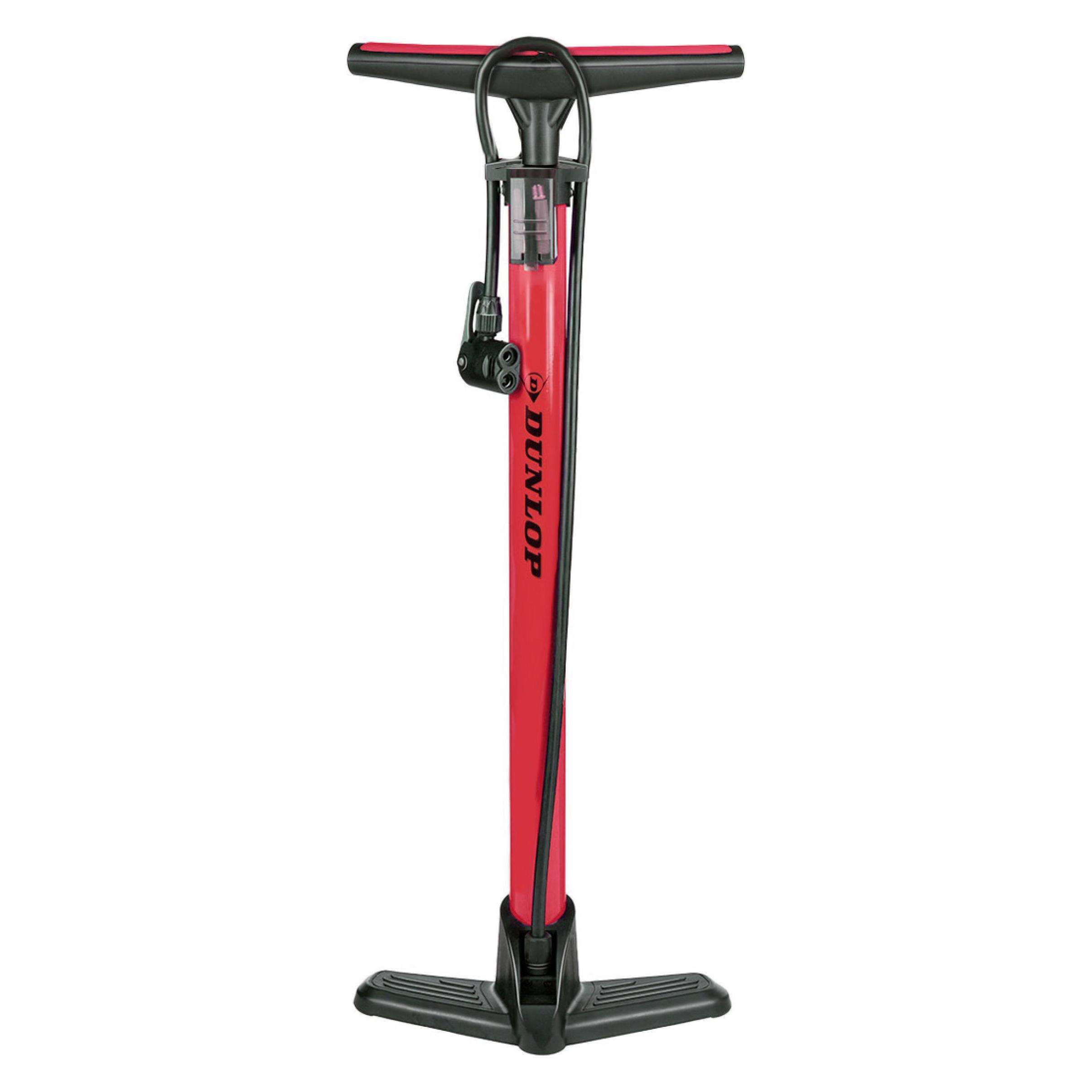 Dunlop Fahrrad-Standpumpe mit 3 Adaptern 75cm Schlauch (8711252573793)