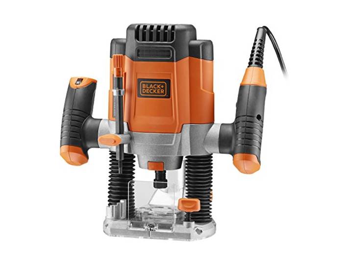 BLACK+DECKER Defonceuse filaire\, Orange\, 7 Accessoires