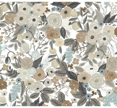 Rifle Paper Co.Garden Party Off White and Brown Peel and Stick Wallpaper