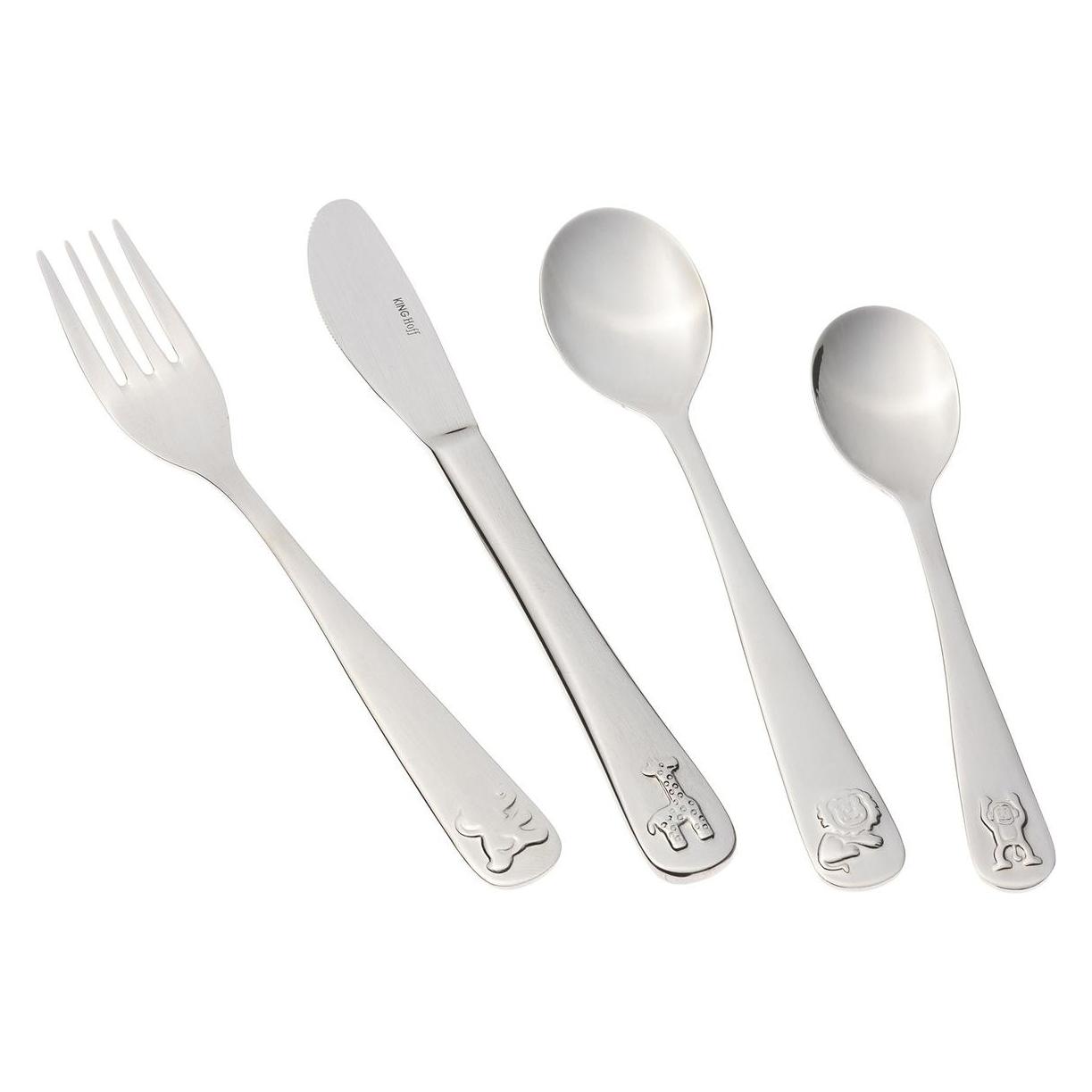 Kinghoff Kinderbesteckset - 4-teilig - Edelstahl (41312698)