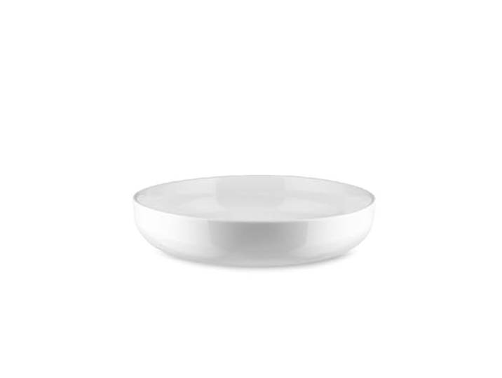 Alessi Itsumo NF07/2 - Assiette Creuse Design\, Usage Quotidien\, Esthétique Minimale\, en Porcelaine Blanche\, Diamètre 20 cm