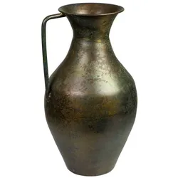 Romimex, Vase, Vase Antique Brown Metal 22 x 39 x 22 cm With handle