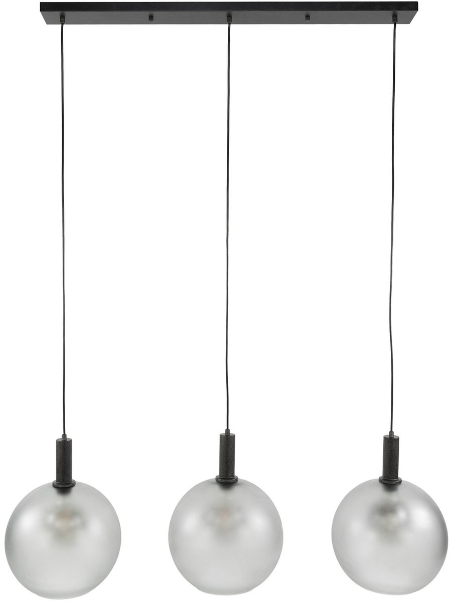 Giga Living Hanglamp Bubble Frosted Grijs Glas B: 30 cm, H: 110 cm, D: 150 cm