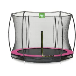 EXIT Silhouette Bodentrampolin ø305cm mit Sicherheitsnetz - rosa