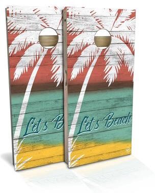 Skip's Garage Lets Beach Outdoor Cornhole Board Set