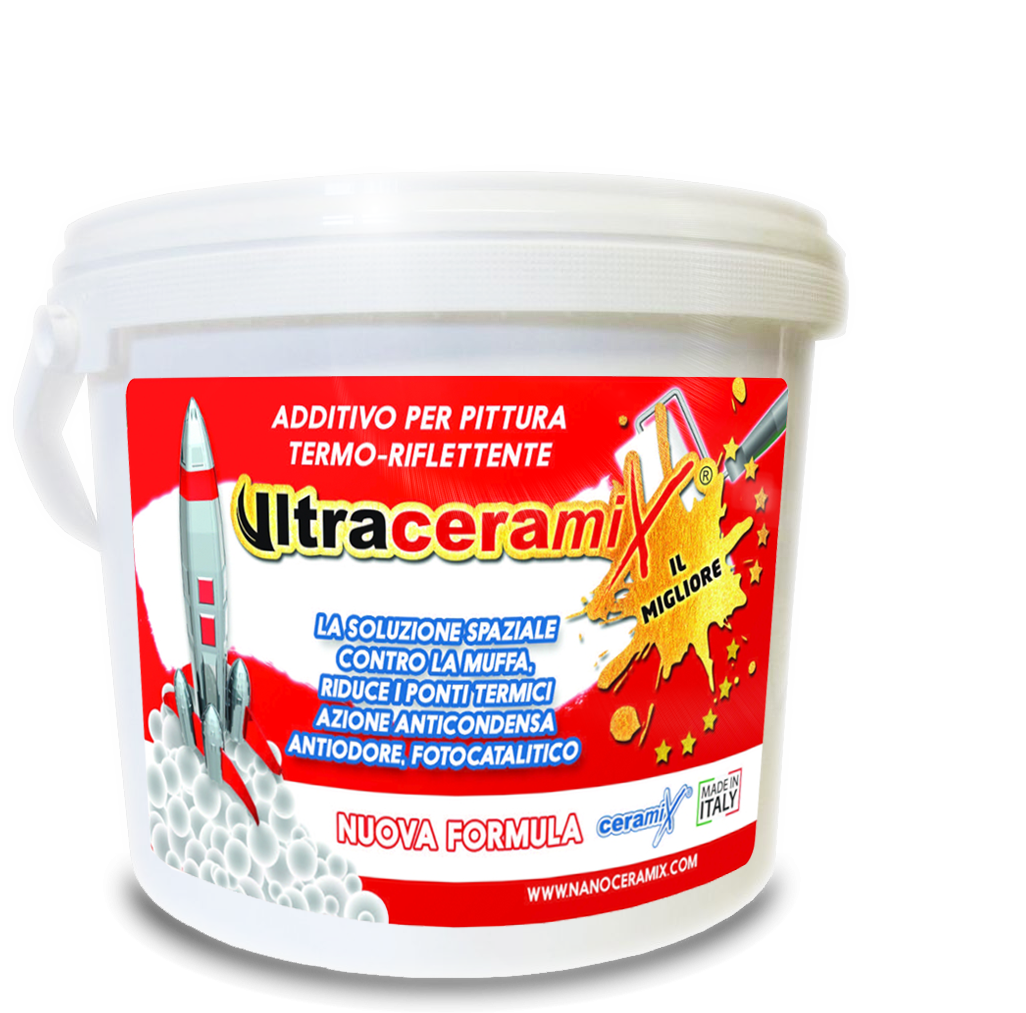 ULTRACERAMIX – Additivo per pittura Termo-Riflettente e Termo-Isolante Fotocatalitico