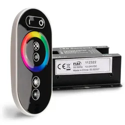 ISOLED Wireless Touch RGB PWM-Controller mit Funk-Fernbedienung Flat, 12-24V DC 3x6A ISO-112322