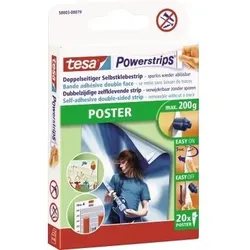 TESA Klebestücke Powerstrips Poster 58003-0079 81x15mm weiß 20 Stück