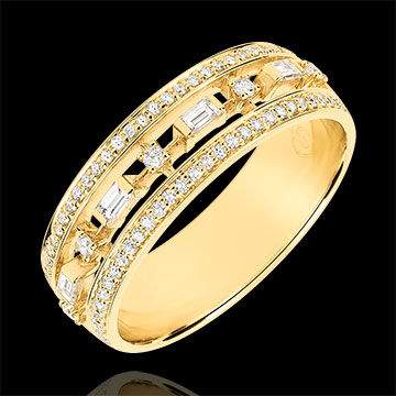 Edenly Ring Schicksal - Kleine Kaiserin - 71 Diamanten - Gelbgold 18 Karat