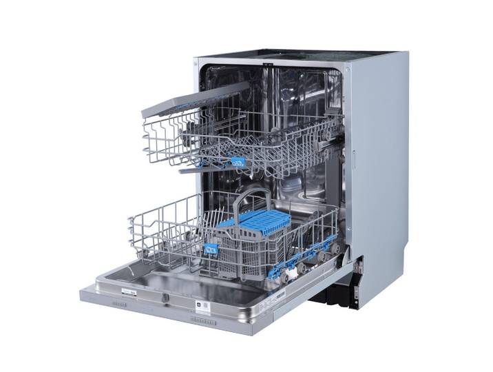 Midea Geschirrspüler, Metall, D, 59.8x81.5x55 cm, Startzeitvorwahl, AquaStop, Salzmangelanzeige, Klarspülmangelanzeige, Oberkorb verstellbar, Halbe Beladung, Besteckschublade, Programmstatusanzeige, beleuchteter Innenraum, Besteckkorb, automatische Türöffnung, Bedienung von oben, Einstellung der Wasserhärte, Leise-Spülprogramm, Küchen, Küchenelektrogeräte, Geschirrspüler
