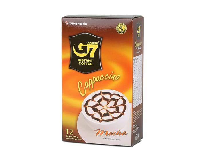 Trung Nguyen G7 oploskoffie cappuccino mocha - 12 x 18 g
