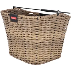 Vorderradkorb KLICKfix Structura 34x25x27cm,schilf/braun,gefl.,o. Adapter
