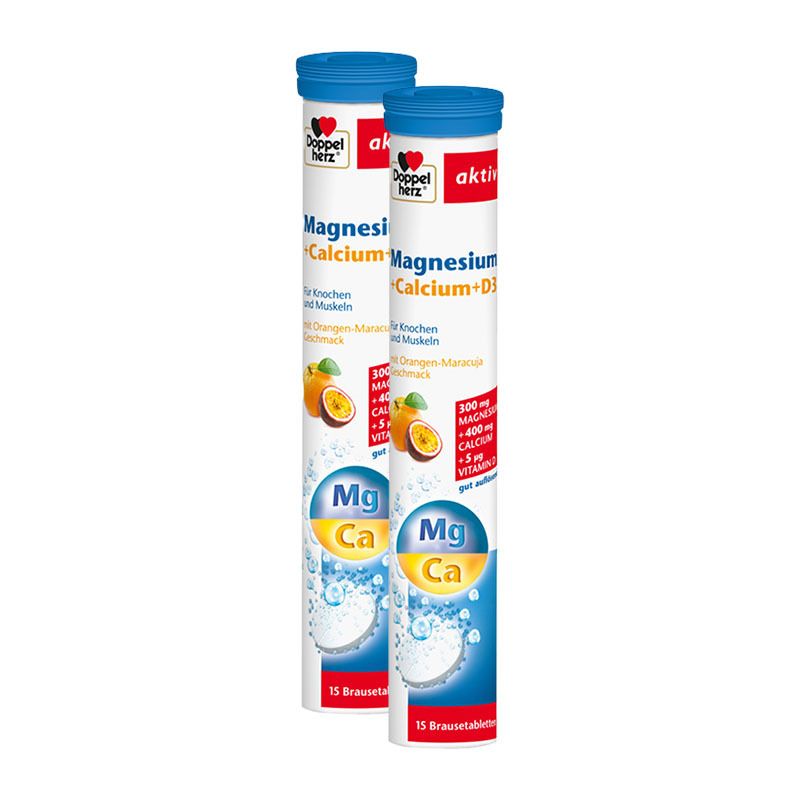 Doppelherz Magnesium + Calcium D3 2x15 St Brausetabletten