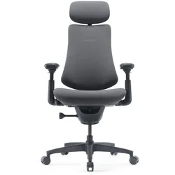 LiberNovo Omni Gen Dynamischer ergonomischer Stuhl 48 cm Sitztiefe Stoff dunkelgrau