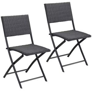 CASARIA Klappstuhl Rom, 108668, schwarz, aus Metall, mit Kunststoffsitzfläche, bis 120kg, 2 Stück