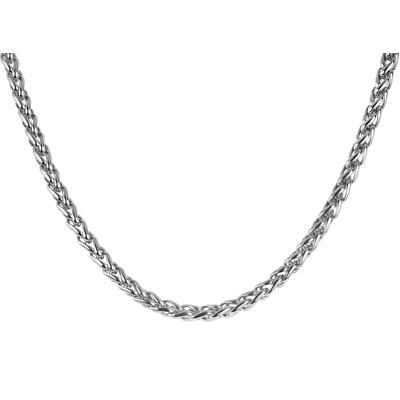 Edelstahlkette JACQUES LEMANS "Fuchsschwanzkette", silber (edelstahlfarben), Halsketten, Damen, Edelstahl, L: 47, Edelstahlkette