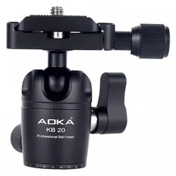 Aoka KB20 Kugelkopf (Kugelkopf), Stativkopf, Schwarz