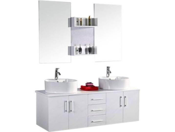 Meuble de Salle de Bain blanc 150 cm Lavabo inclus – Hallie