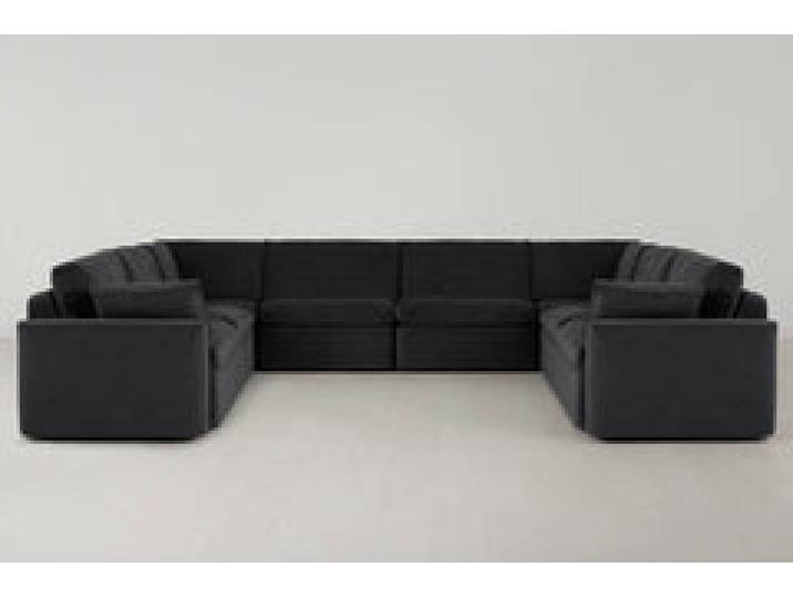 Model 13 U-Form Sofa, Dunkelgrau