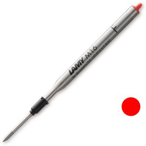 Lamy Kugelschreiberminen M16 fein, Metallgroßraummine, Strichstärke F, rot