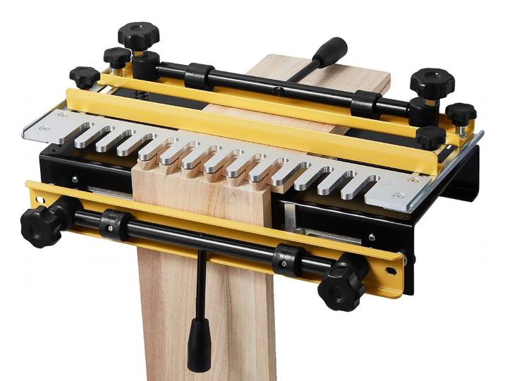 Fraiseuse à tenons VEVOR\, largeur 31 cm\, kit comprenant 4 fraises et 3 gabarits\, gabarit de fraisage pour tenons\, alignement précis\, outil pour la réalisation d'assemblages à tenons dans la fabrication de meubles et d'armoires