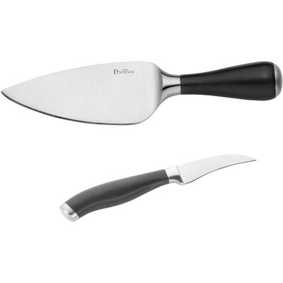 Allzweckmesser PINTINOX "Coltelli Professional", schwarz (edelstahlfarben, schwarz), Edelstahl, Kunststoff, Kochmesser, Parmesankäsemesser und Gemüsemesser, Edelstahl/Kunststoff