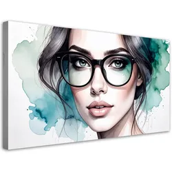 LEINWANDBILD Frauen in Brillen 80x40cm