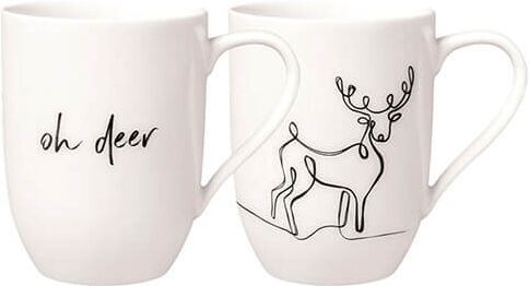 Villeroy & Boch Statement Christmas Set of 2 Reindeer Mugs